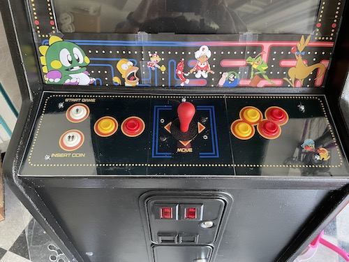 arcade game with new graphics and updated control panel