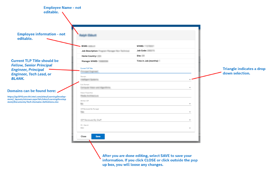 modal dialog box with input field callouts for communication with developers